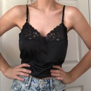 beautiful vintage black lace tank✨